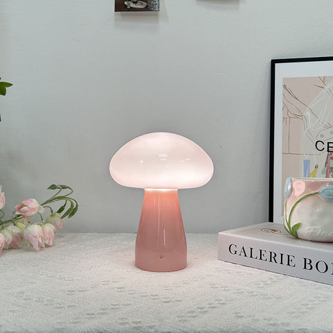 Bedside Table Lamp Glass Mushroom Lamp Decoration