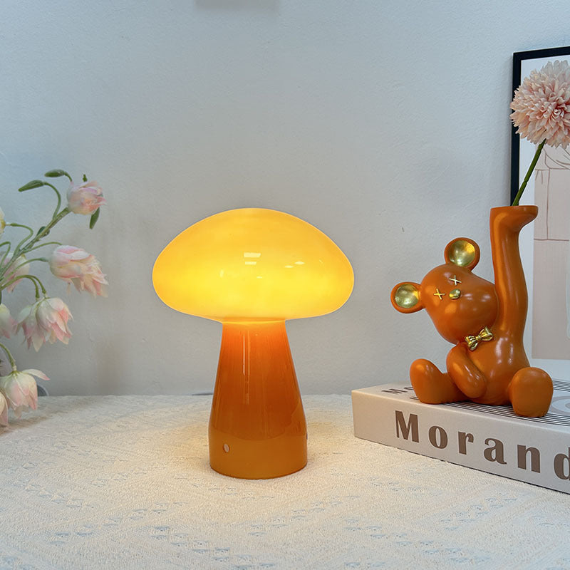 Bedside Table Lamp Glass Mushroom Lamp Decoration