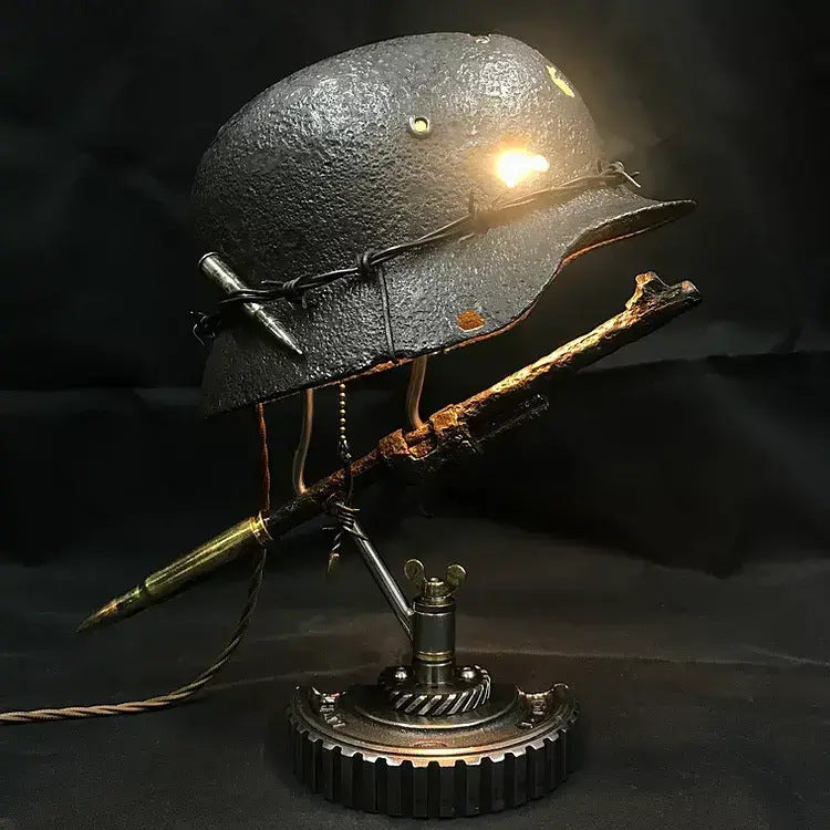 Helmet Lamp Resin Decoration Crafts