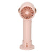 Smart Digital Display Handheld Fan Leafless Silent Small Turbine Fan Pocket Portable USB Electric Fan for Desktop Pink