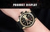 Sport Business Chronograph Silicone Strap Quartz Mens Watches