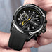 Sport Business Chronograph Silicone Strap Quartz Mens Watches