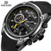 Sport Business Chronograph Silicone Strap Quartz Mens Watches