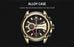 Sport Business Chronograph Silicone Strap Quartz Mens Watches