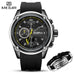 Sport Business Chronograph Silicone Strap Quartz Mens Watches