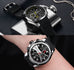 Sport Business Chronograph Silicone Strap Quartz Mens Watches