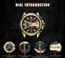 Sport Business Chronograph Silicone Strap Quartz Mens Watches