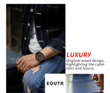 EUTOUR Men's Wood Magnetic Ball Watches