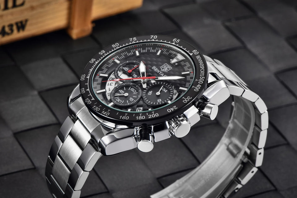 Leather Strap Luxury Waterproof Sport Quartz Hombre