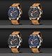 Leather Strap Luxury Waterproof Sport Quartz Hombre