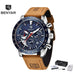 Leather Strap Luxury Waterproof Sport Quartz Hombre