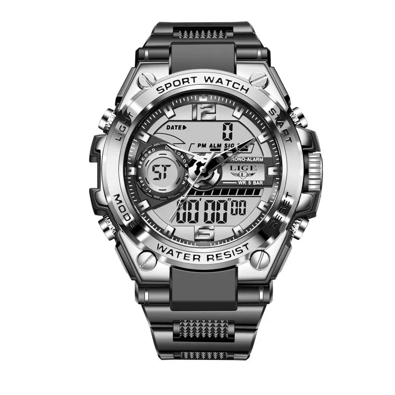 LIGE Men Military Watch